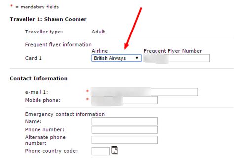 us airways frequent flyer number.